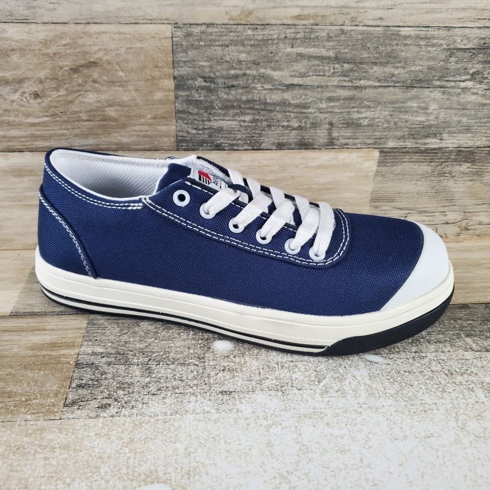 Avenger Work Boots Blade Womens Shoes Blue White Canvas Sz 7 Low Top Safety Toe